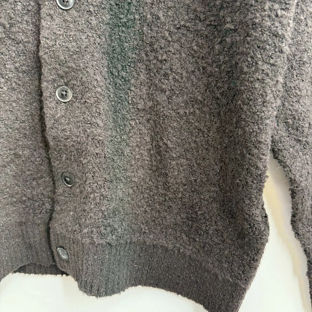 Levi’s Coit Boxy Cardigan Men’s Small Wool Alpaca Bouclé Black NWT Relaxed